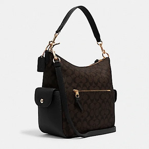 Coach Pennie Shoulder Bag In Signature Canvas - Picture 2 of 9